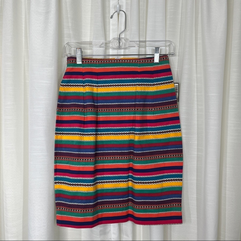 Vintage the limited multicolor striped mini skirt nwt